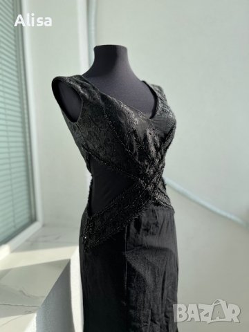 Официална черна рокля с гол гръб, снимка 15 - Рокли - 38983210