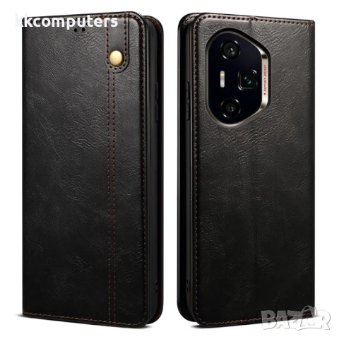 Honor 400 Pro 5G Кожен Калъф Crazy Horse Текстура с Портфейл, Стойка и Протектор / Четири Цвята