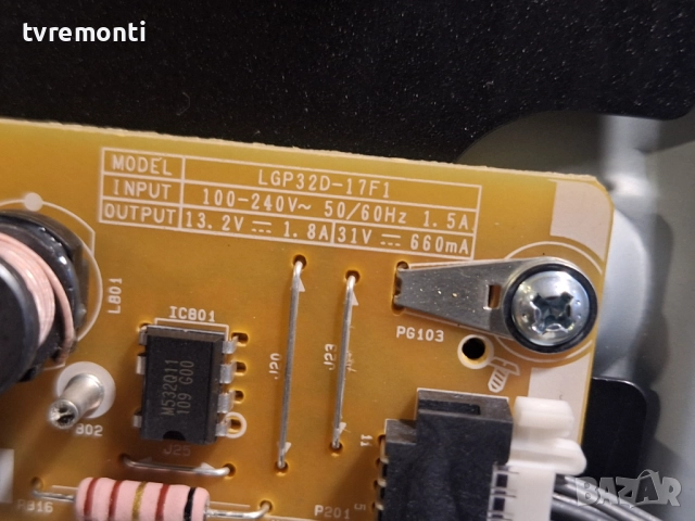POWER BOARD ,EAX69091402(1.0),за 32-инчов телевизор LG Модел 32LM637BPLA, с дисплей SDL320H0 HD0-B00, снимка 2 - Части и Платки - 52745932