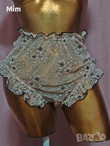 3/4XL Дантелена розова бикина за едра дама 