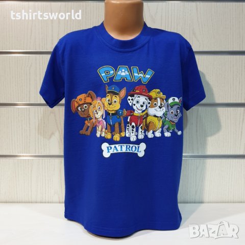 Нова детска тениска с дигитален печат PAW Patrol (Пес патрул) в цвят ротманс, снимка 6 - Детски тениски и потници - 37355434