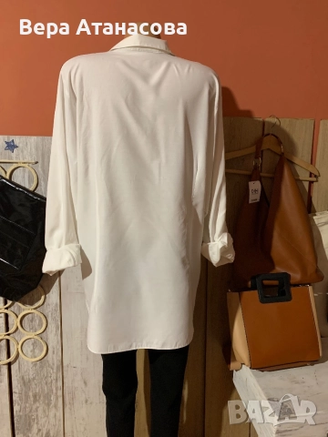 💣💣💣 Oversized риза с ефектна платка имитираща елек🥾, снимка 2 - Ризи - 52564275