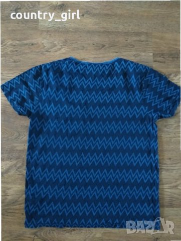 Scotch & Soda Navy Zig Zag Stripe T-shirt - страхотна мъжка тениска, снимка 7 - Тениски - 29658298