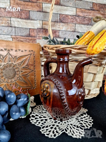 Българска керамична стомна , снимка 3 - Антикварни и старинни предмети - 53950938