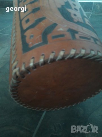 Кофа кашпа от естествена кожа    16/4, снимка 4 - Декорация за дома - 30087462