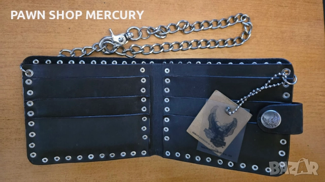 Продавам винтидж портмоне Harley Davidson с верига, неизползван, снимка 3 - Портфейли, портмонета - 52777007