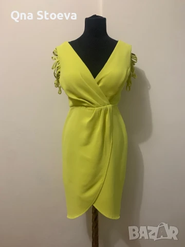Нова Официална, елегантна рокля, цвят Лайм, марка Seres