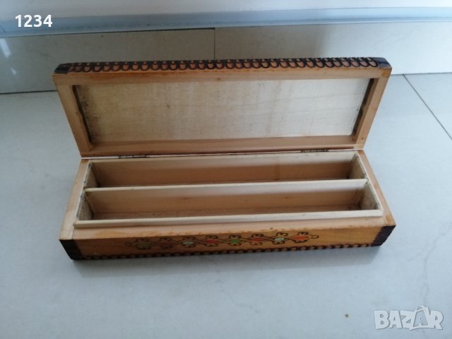 Дървена кутия моливник 21 х 7 х 4 см. , снимка 8 - Други стоки за дома - 36902057