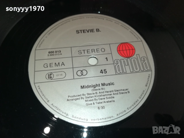 STEVIE B.ПЛОЧА ВНОС ОТ АНГЛИЯ 2608251609, снимка 6 - Грамофонни плочи - 51497823