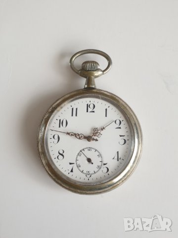  Голям джобен часовник с два капака -68мм, снимка 8 - Антикварни и старинни предмети - 40538107