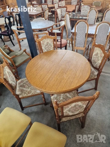 К-т Масивна Трапезна Разтегателна Маса+4бр.Стола-внос от Германия!, снимка 1