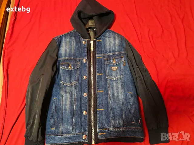 PHILIPP PLEIN оригинално ново дънково яке XXL, снимка 2 - Якета - 53831993