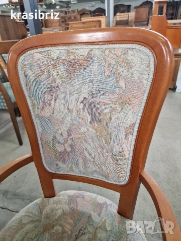 Масивен Стол с Подлакътници-внос от Германия!, снимка 4 - Столове - 52476446