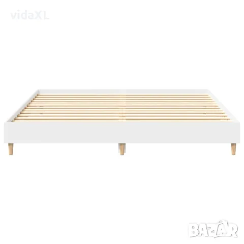 vidaXL Рамка за легло без матрак Бяла 180x200 см инженерно дърво, снимка 5 - Спални и легла - 56147028
