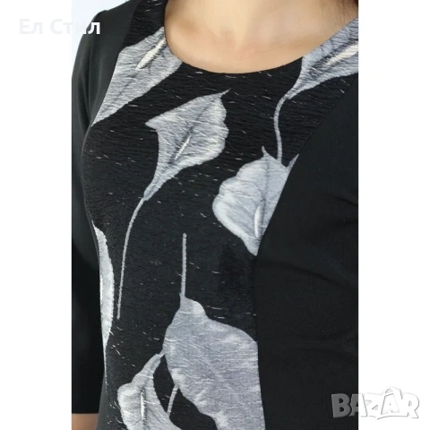 💕Стилна рокля с акцент цветя, снимка 3 - Рокли - 53943269