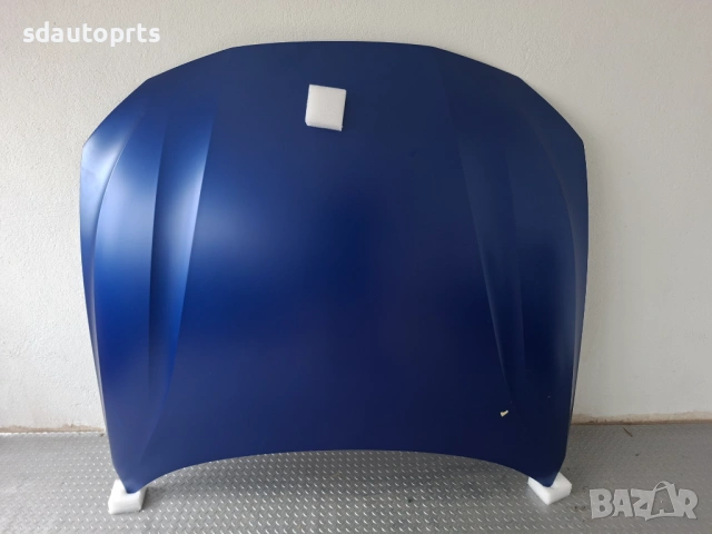 Като Нов Оригинален Преден капак BMW G22 G23 G26 Син мат Алуминиев, БМВ Г22 Г23 Г26