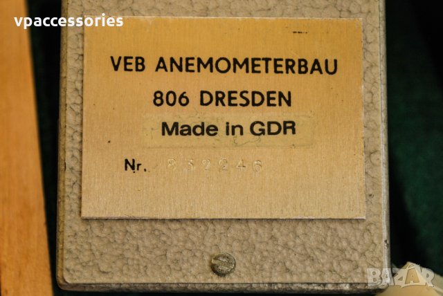 Стар Немски Ветромер Анемометър VEB ANEMOMETER Made in GDR N: 832246, снимка 5 - Антикварни и старинни предмети - 33759733