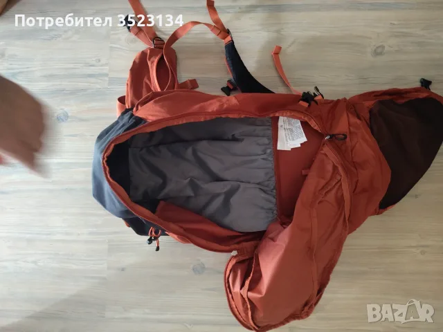 QUECHUA ТУРИСТИЧЕСКА РАНИЦА ЗА ПЛАНИНСКИ ПРЕХОДИ MH500, 38 ЛИТРА, ОРАНЖЕВО-КАФЯВА, снимка 10 - Спортна екипировка - 55638857