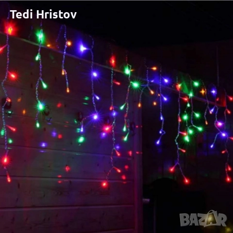 Коледна украса LED ресни 12 метра, снимка 2 - Декорация за дома - 52345561