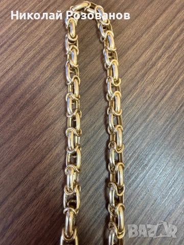Мъжки златен ланец, снимка 8 - Колиета, медальони, синджири - 54186581