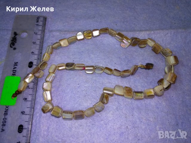 БЛЕСТЯЩО СКЪПОЦЕННО РЕТРО АРТ КОЛИЕ ГЕРДАНЧЕ от НАТУРАЛЕН КРАЛСКИ СЕДЕФ 34668, снимка 2 - Колиета, медальони, синджири - 39200547