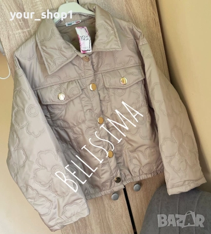 Олекотено дамско яке черно екрю бежово розово , снимка 3 - Якета - 53882323