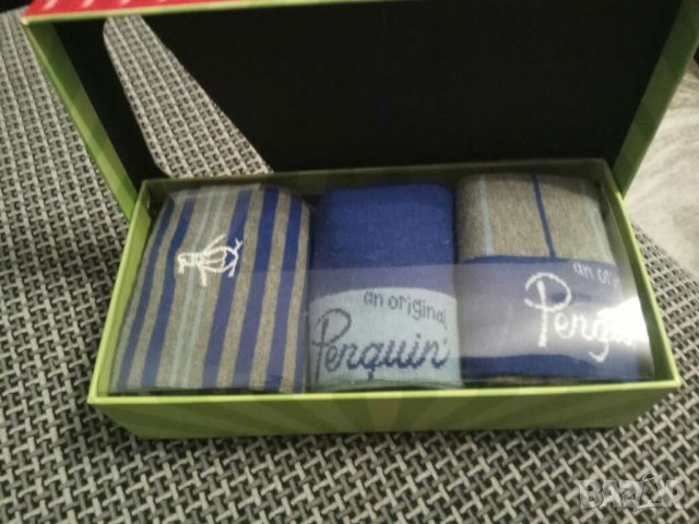 Нов к-т Original Penguin 3 Pack Socks In Gift Box , снимка 7 - Мъжки чорапи - 30715949