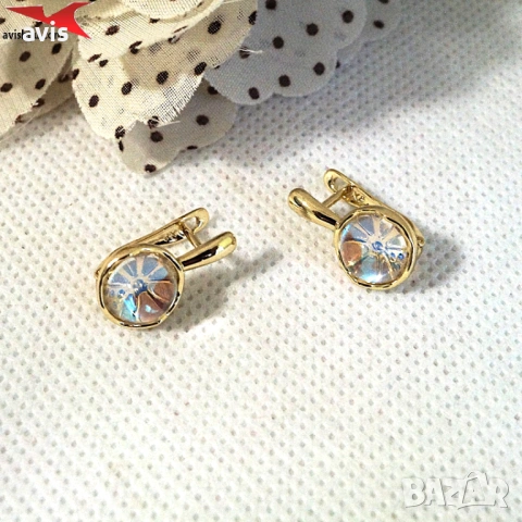 Обеци с 14К златно покритие 2141892