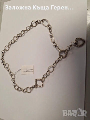 Сребърно колие 23,08гр., снимка 3 - Колиета, медальони, синджири - 53340097