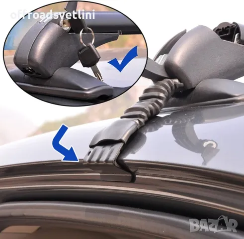 Комплект 2 напречни греди за таван багажник 110 cm, бели, до 150 кг, снимка 4 - Аксесоари и консумативи - 50156983