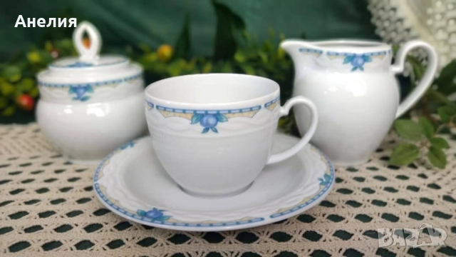 Синьо бяла нежност Seltmann Weidenen Bavaria , снимка 6 - Чинии - 52231132
