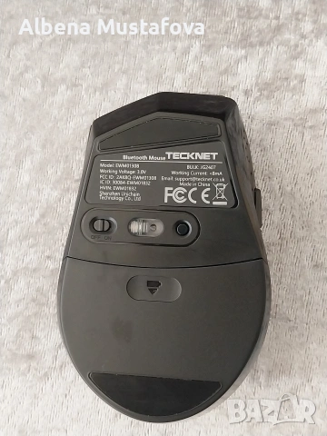 Bluetooth Мишка TeckNet - Безжична, ергономична, снимка 3 - Клавиатури и мишки - 54191717
