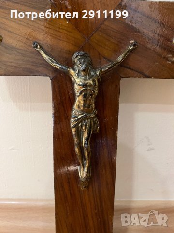 Дървен кръст с разпятие, снимка 2 - Антикварни и старинни предмети - 42834981