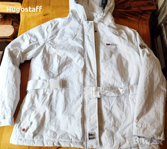 Дамско бяло яке Geographical Norway Expedition вятърустойчиво и водоустойчиво Ххл, снимка 4 - Якета - 52086999
