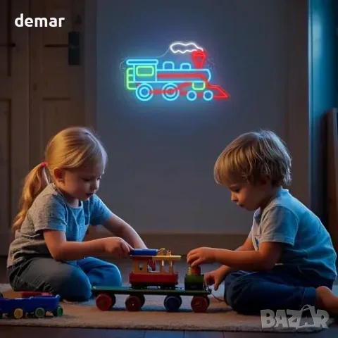Цветен LED неон с парен локомотив, USB захранване и димиране, снимка 5 - Лед осветление - 55955514