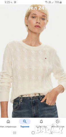 Tommy Hilfiger Cable Wool /  Knit Womens Size M НОВО! ОРИГИНАЛ! Дамски Пуловер, снимка 3 - Блузи с дълъг ръкав и пуловери - 52789562