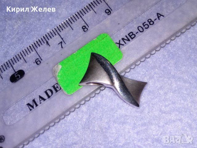 FOSSIL Марков СРЕБЪРЕН БУТИКОВ АРТ МЕДАЛЬОН СРЕБРО 925 с БЯЛА ПОЗЛАТА Оригинал На ФОСИЛ 35808