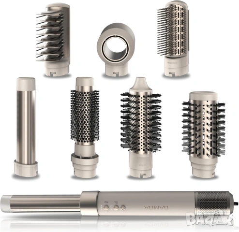 Мултифункционален уред за коса Cecotec CeramicCare AirGlam Champagne 1400W висок клас с Coanda, снимка 2 - Сешоари - 54306956