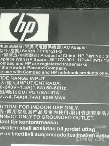 Оригинално зарядно за лаптоп HP PPP012H-S PPP012L-E 90W

, снимка 5 - Кабели и адаптери - 49149824