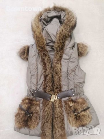  ROBERTA BIAGI оригинален елек с естествен косъм , снимка 8 - Якета - 31844760