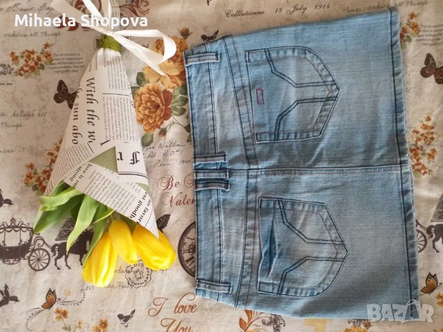 Дънкова пола, снимка 2 - Поли - 37098795