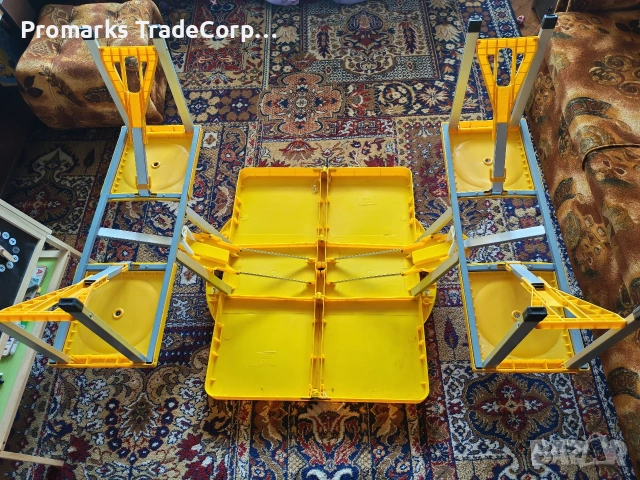 Сгъваема къмпинг маса с 4 стола, снимка 5 - Къмпинг мебели - 54159406