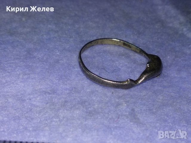 Стар ФИГУРАЛЕН СРЕБЪРЕН АРТ ПРЪСТЕН с ДЕЛФИН ОКСИДИРАНО СРЕБРО 925 АНГЛИЯ МАЙСТОРСКА РАБОТА 40228, снимка 7 - Антикварни и старинни предмети - 42762993