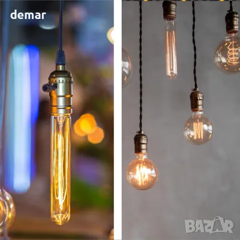 TEKLED® T30 нажежаема жичка Vintage LED крушки, 185 мм, Е27, 4W, 4 броя, снимка 7 - Крушки - 49081237