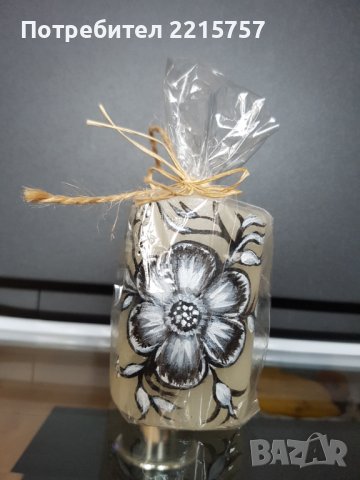 Ръчно декорирани шишета и ръчно рисувани свещи., снимка 3 - Декорация за дома - 32500437
