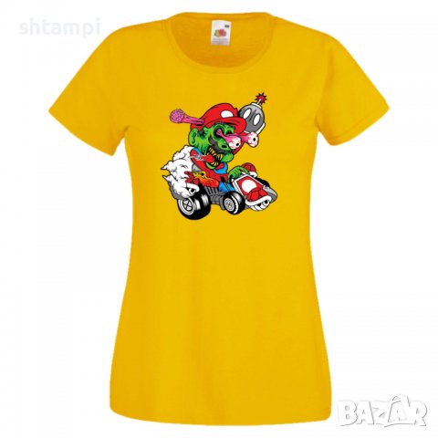 Дамска тениска Mario Cart Zombie 3 Игра,Изненада,Подарък,Празник,Повод, снимка 12 - Тениски - 37236098