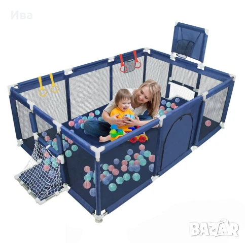 НОВИ! Голяма детска кошара за игра + подарък (топки) /ограда/ заграждение за бебе / дете