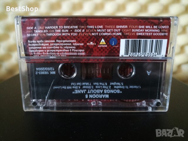 Maroon 5 - Songs About Jane, снимка 2 - Аудио касети - 30121851