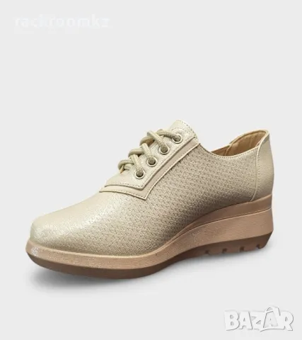 Дамски ежедневни обувки на платформа A2388-5 beige, снимка 2 - Дамски ежедневни обувки - 49452989