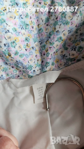 H&M пролетна дамска връхна дреха тип риза с яка, цветен мотив М, снимка 5 - Якета - 54027353